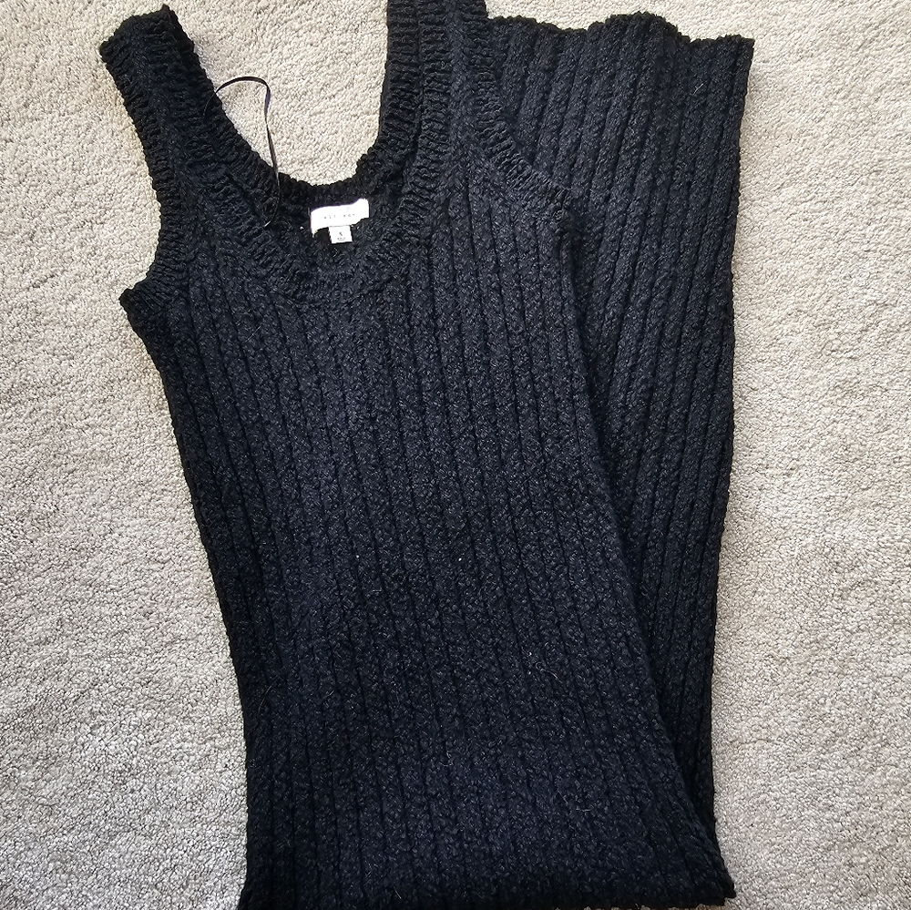 Knit black dress